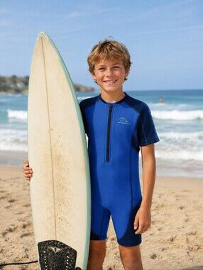 Phelps Kid's Stingray HP Short Sleeve Wetsuit Core Warmer Swim Surf Youth 10